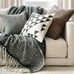 Two Tone Chunky Linen Pillow Cover