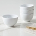 Organic Shaped Porcelain Dinnerware, Set of 4