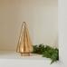 Fluted & Swirl Decorative Glass Trees - Luster Gold