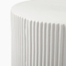 Fluted Side Table, White