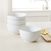Organic Shaped Porcelain Dinnerware, Set of 4, Gold Rimmed