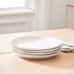 Organic Shaped Porcelain Dinnerware, Set of 4