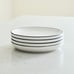 Utility Stoneware Dinnerware, Black & White, Set of 4