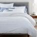 Organic Cotton Clipped Jacquard Diamond Duvet Cover & Shams