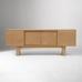 Buxton Leather Media Console (72")