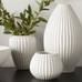 Sanibel Textured Ceramic Vases - White