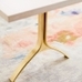 Avery 74" Wishbone Dining Table, Winter Wood, Antique Brass