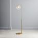 Sculptural Glass Faceted Floor Lamp - Clear