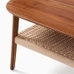 Chadwick Mid-Century 48" Solid Wood Rectangle Coffee Table, Cool Walnut