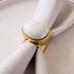 Marble and Metal Napkin Rings