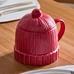 Cable Knit Hat Figural Stoneware Mug