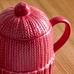 Cable Knit Hat Figural Stoneware Mug