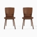 Crest Bentwood Solid Wood Dining Chair, Walnut, Set of 2