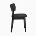 Lalia Solid Wood Dining Chair, Charcoal Chunky Basketweave