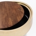 Drum Storage Coffee Table, Walnut/Antique Brass