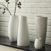 Pure White Matte Flared Ceramic Vases