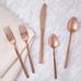 Modern Flatware Set, Rose Gold