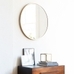 Metal Framed Mirror, Antique Brass, Round
