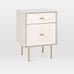 Modernist Wood & Lacquer Nightstand - Winter Wood