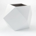 Faceted Modern Indoor/Outdoor Fiberstone Planters - White