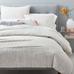 Washed Melange Jacquard Duvet Cover & Shams