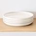 Kaloh Stoneware Dinner Plates, White, Set of 4