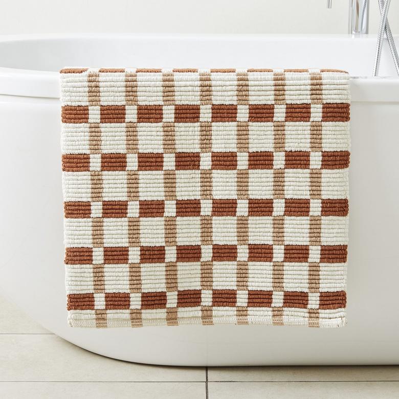 Square Ribbed Bath Mat