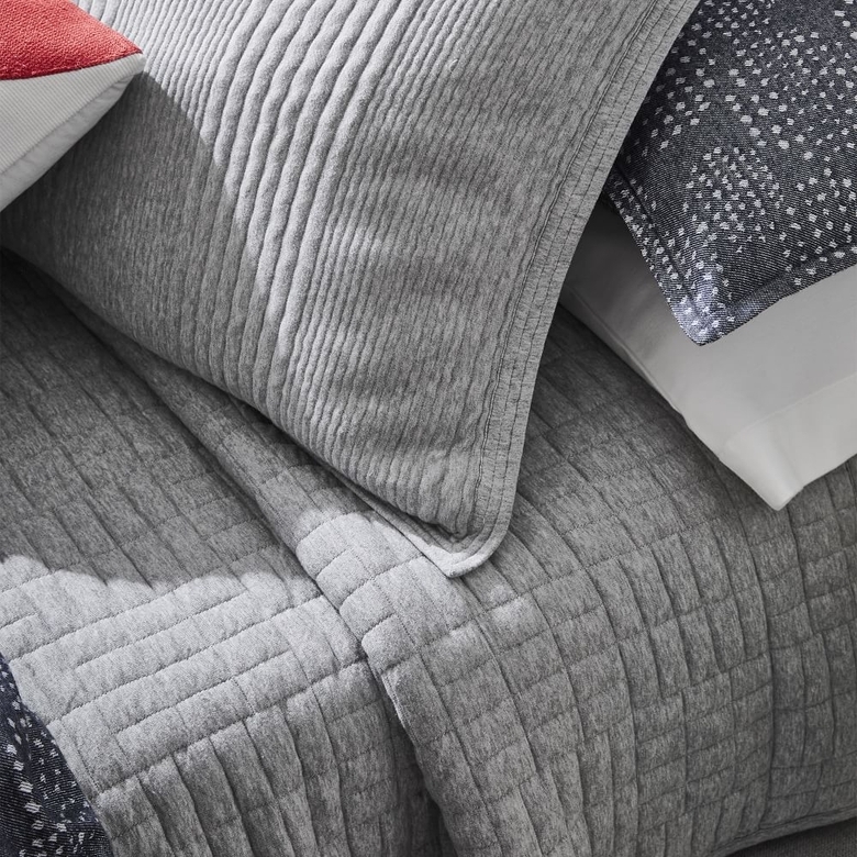 Cotton Jersey Cloud Blanket, Light Heather Gray