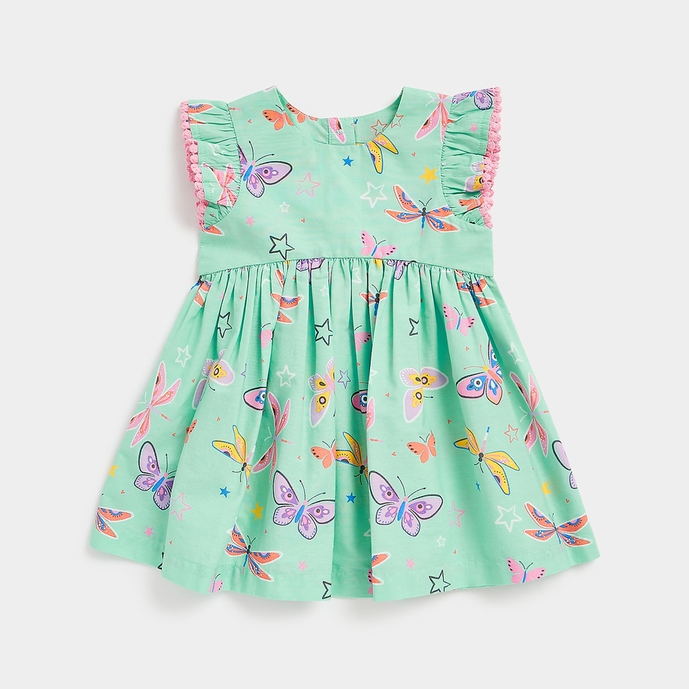Kidbea Baby Girl Freya Butterfly Dress With Spill-Proof Finish