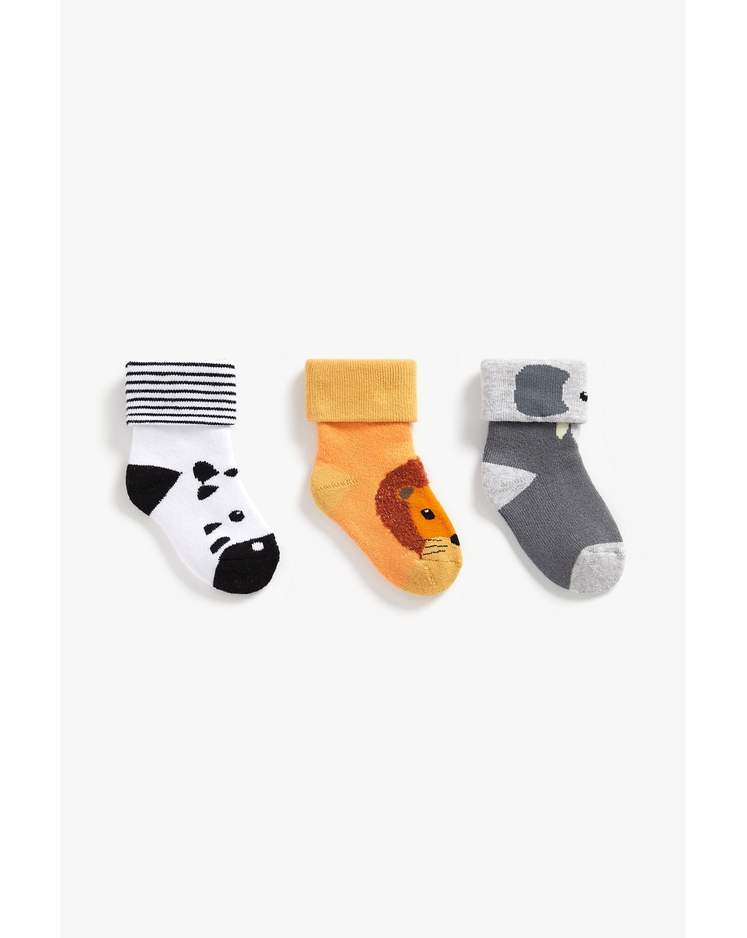 Buy Boys turn-over-top socks animal design - Pack of 3