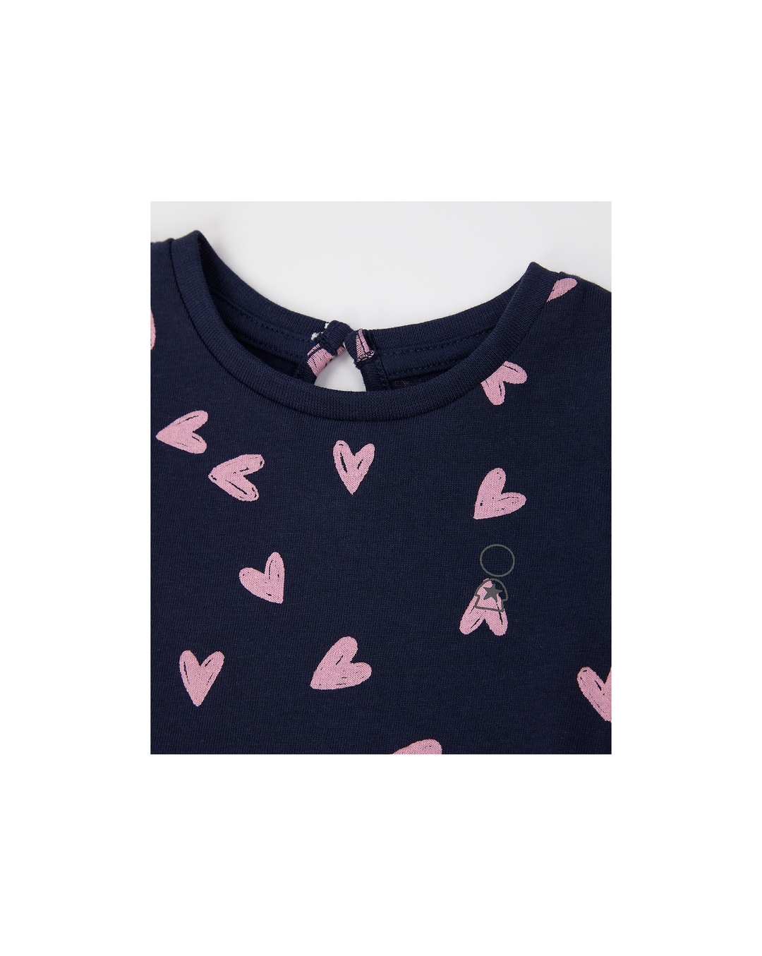 Buy Girls Half Sleeves Dress Heart Print - Navy Online at Best