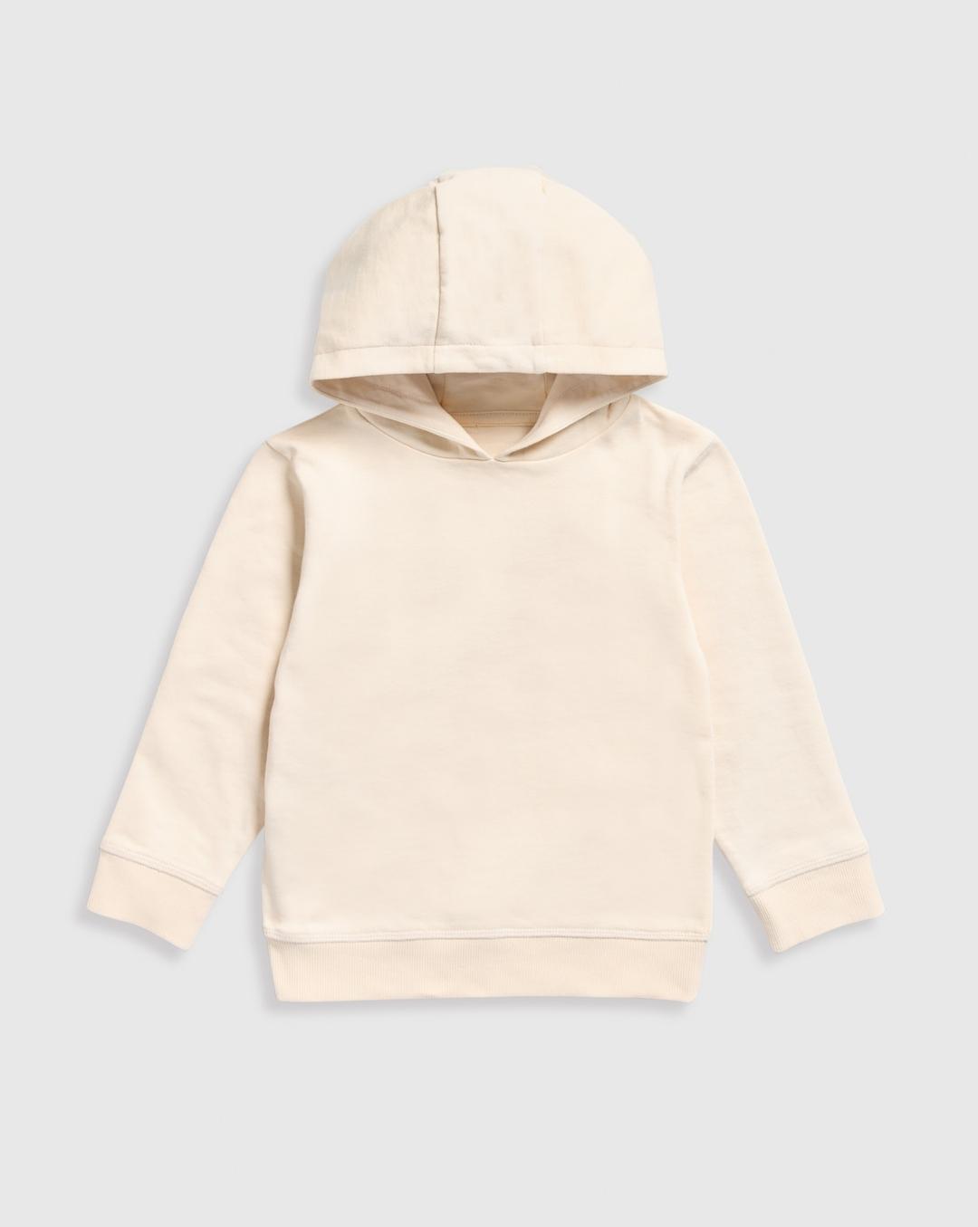 Buy Mothercare Boys 100 Cotton Ecru Hoodie Cream Online at Best Price Mothercare India