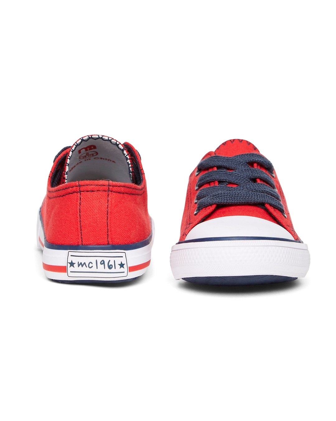 Boys red store canvas shoes