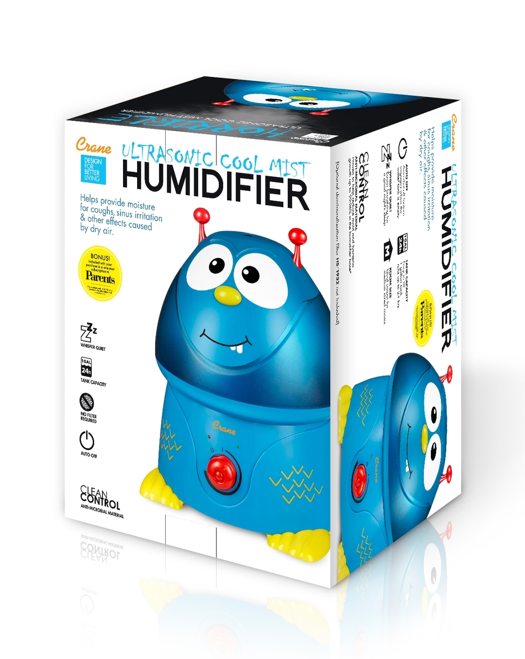 Ultrasonic Cool Mist Humidifier (Blue)