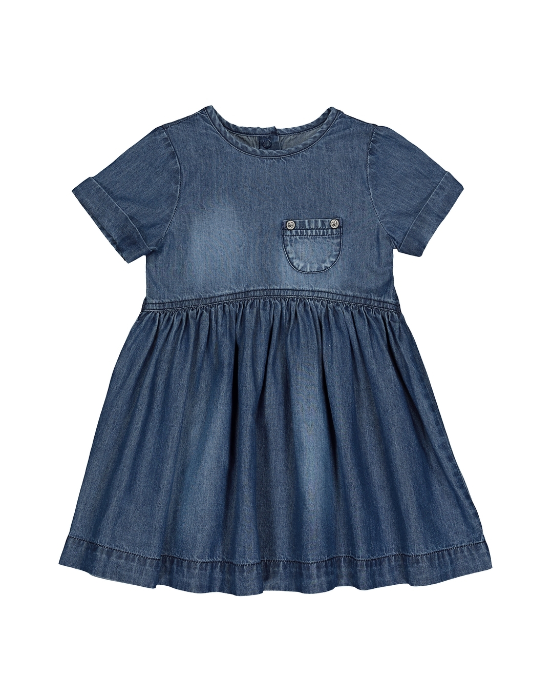 Short Sleeve Denim Dress Baby Girl and Toddler - (Medium Wash) – My Little  Cool Kid
