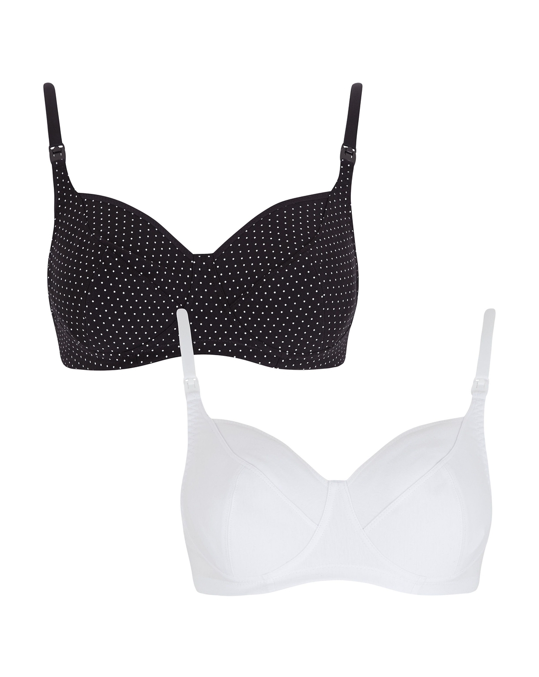 Buy Mini Spot And White Soft Cup Nursing Bras - 2 Pack Online at