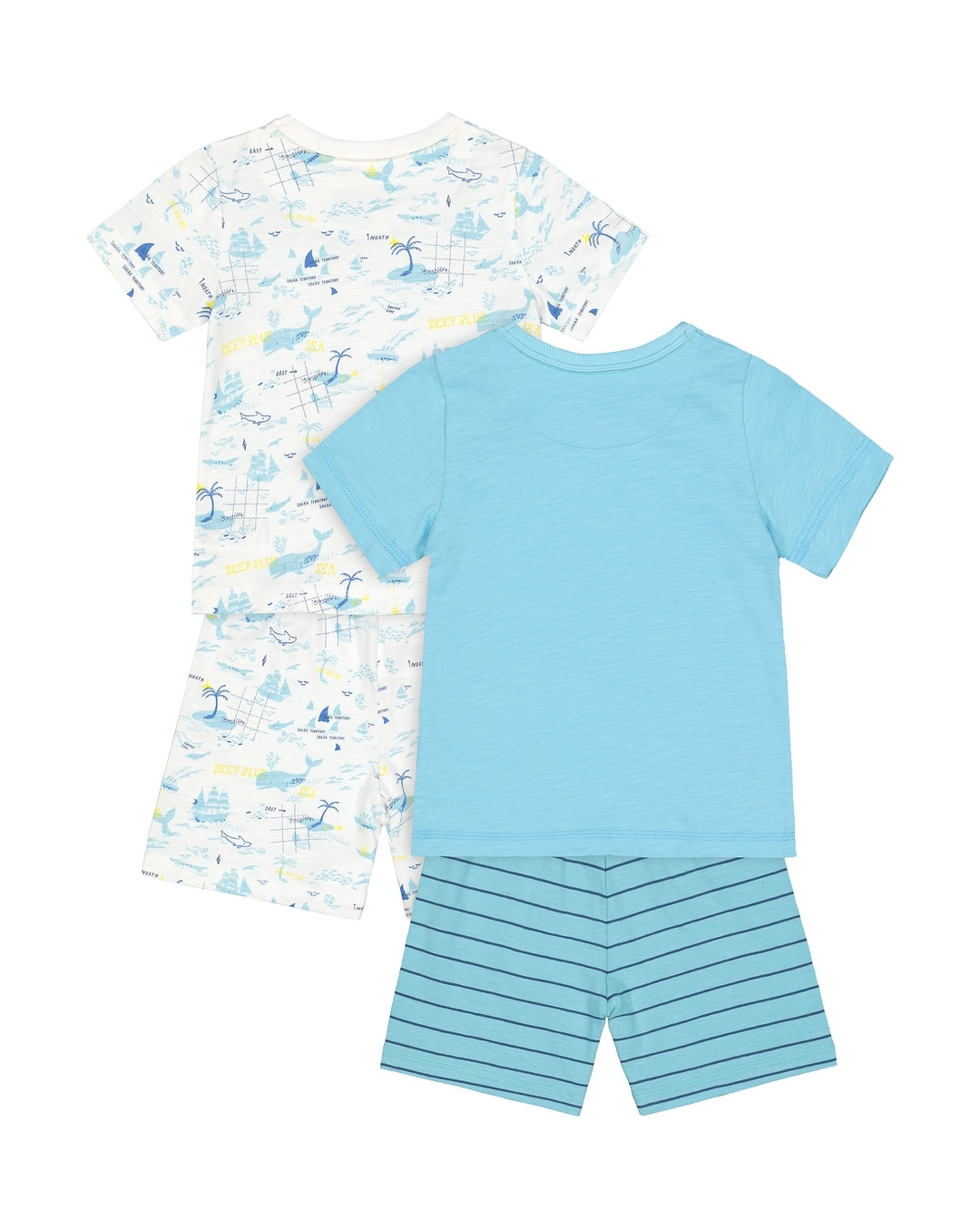 Buy Boys Half Sleeves Pyjamas Pirate Ships And Shark Print Pack
