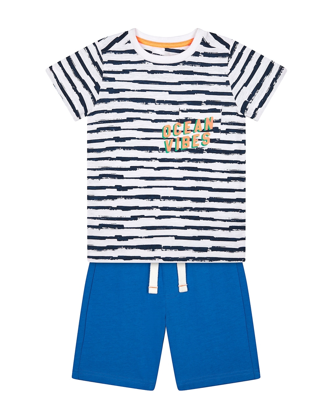 Mothercare - 2pc-Set - Boys Solid Jersey Shorts - Blue/Grey