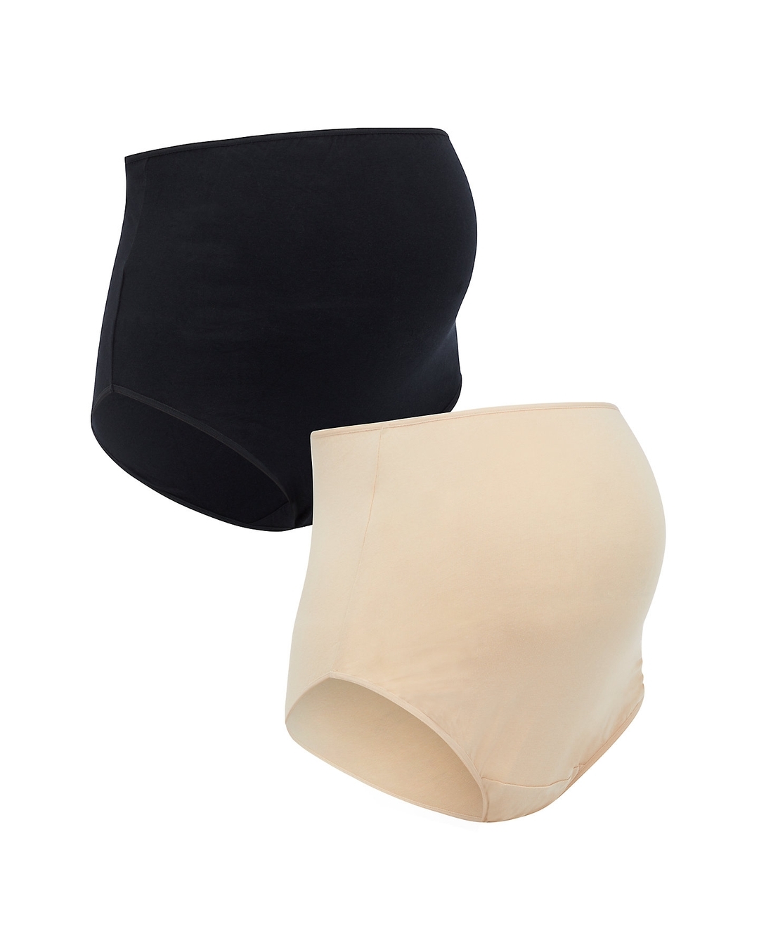 Buy Black And Nude Over The Bump Maternity Briefs - 2 Pack Online