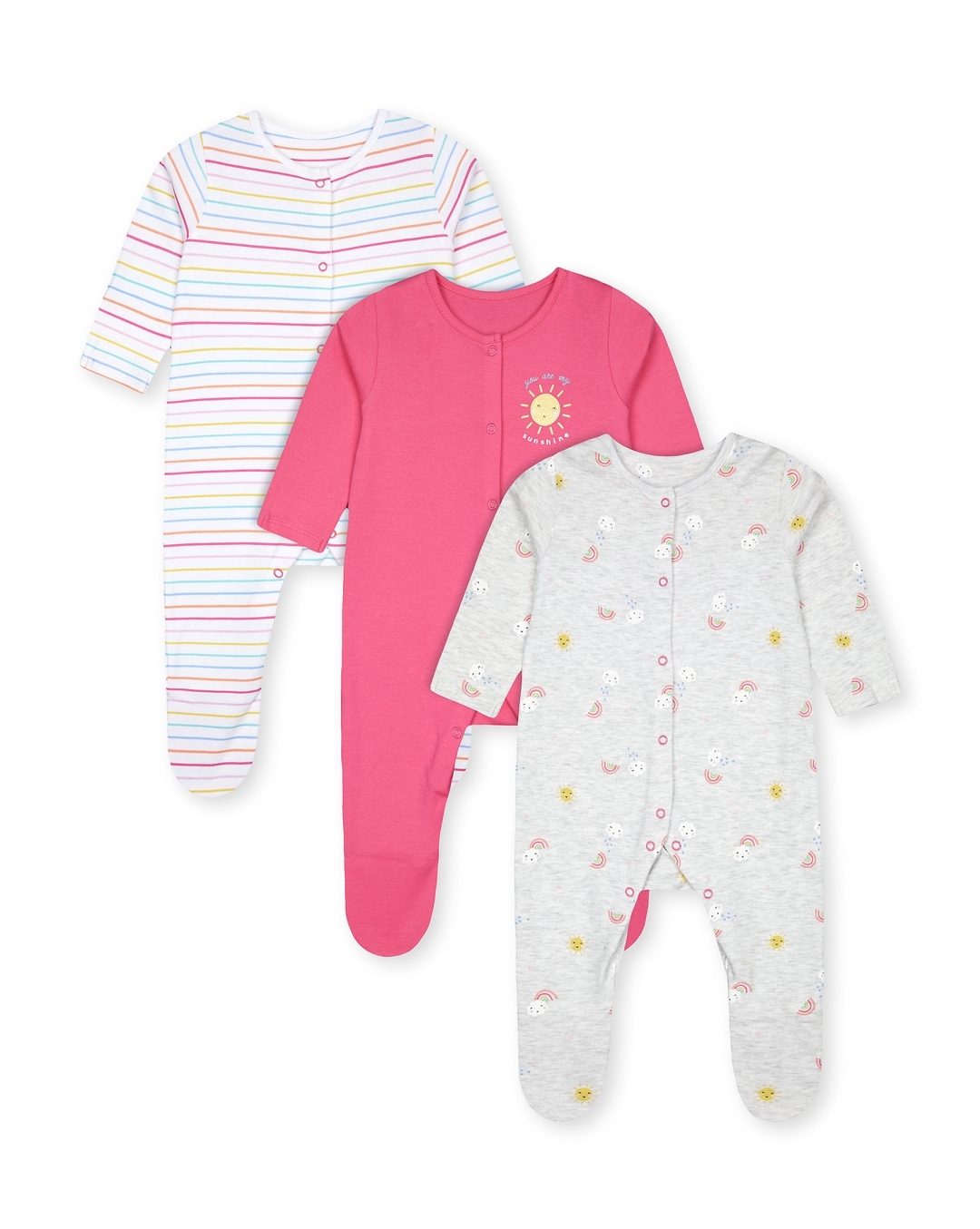 Buy Mothercare Baby Girls Rompers (Pack of 1), Off-White, 0M at Amazon.in