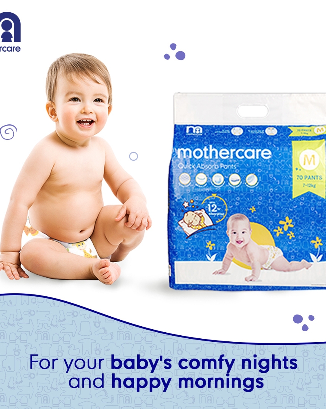 Buy Smile Pants Baby Diaper M Size (7-12Kg) 40pcs Online in Bangladesh |  Othoba.com