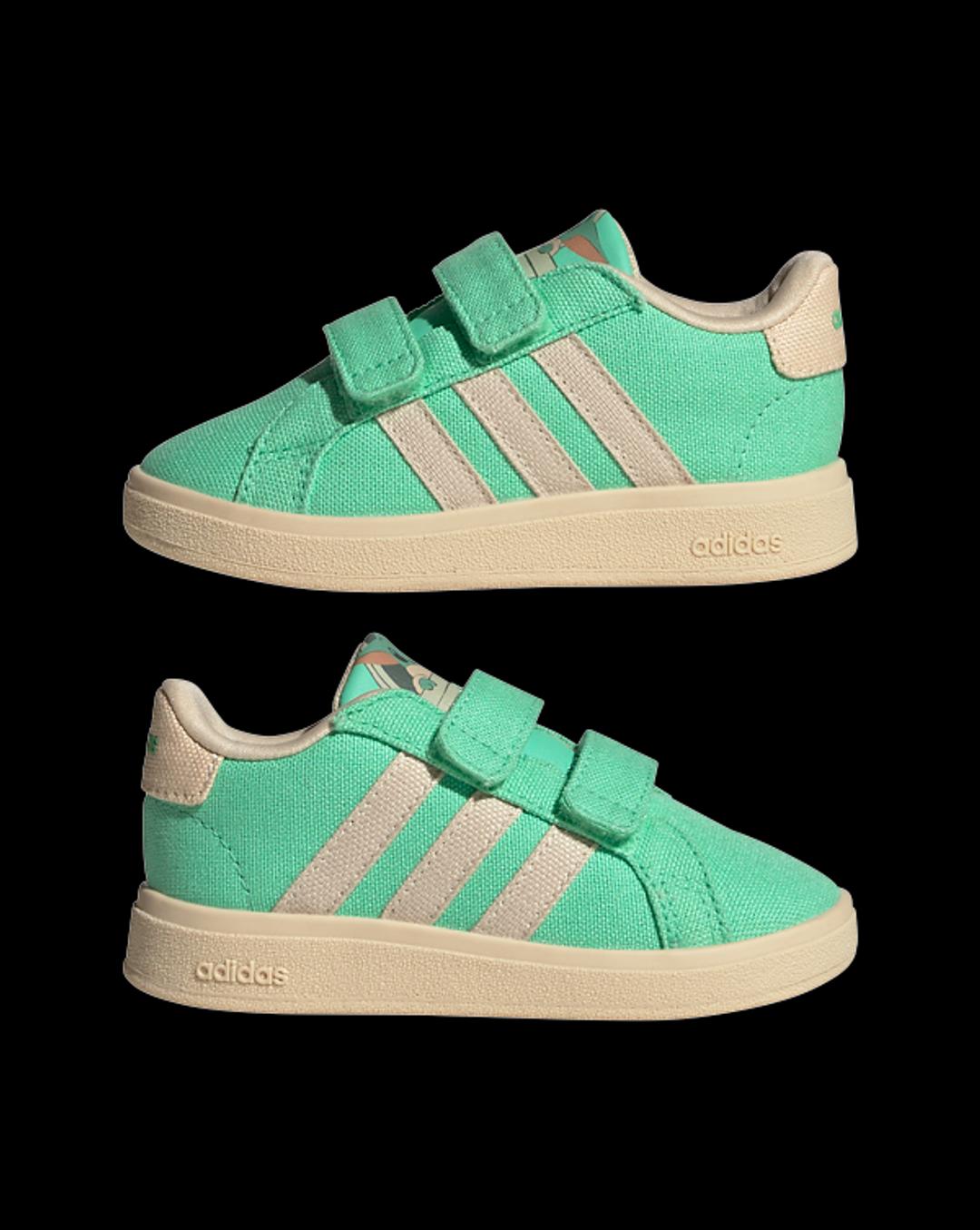 Adidas green canvas shoes online