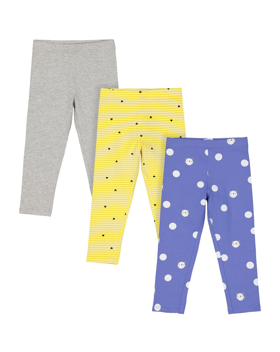 Buy Girls Leggings -Pack of 3-Multicolor Online at Best Price | Mothercare