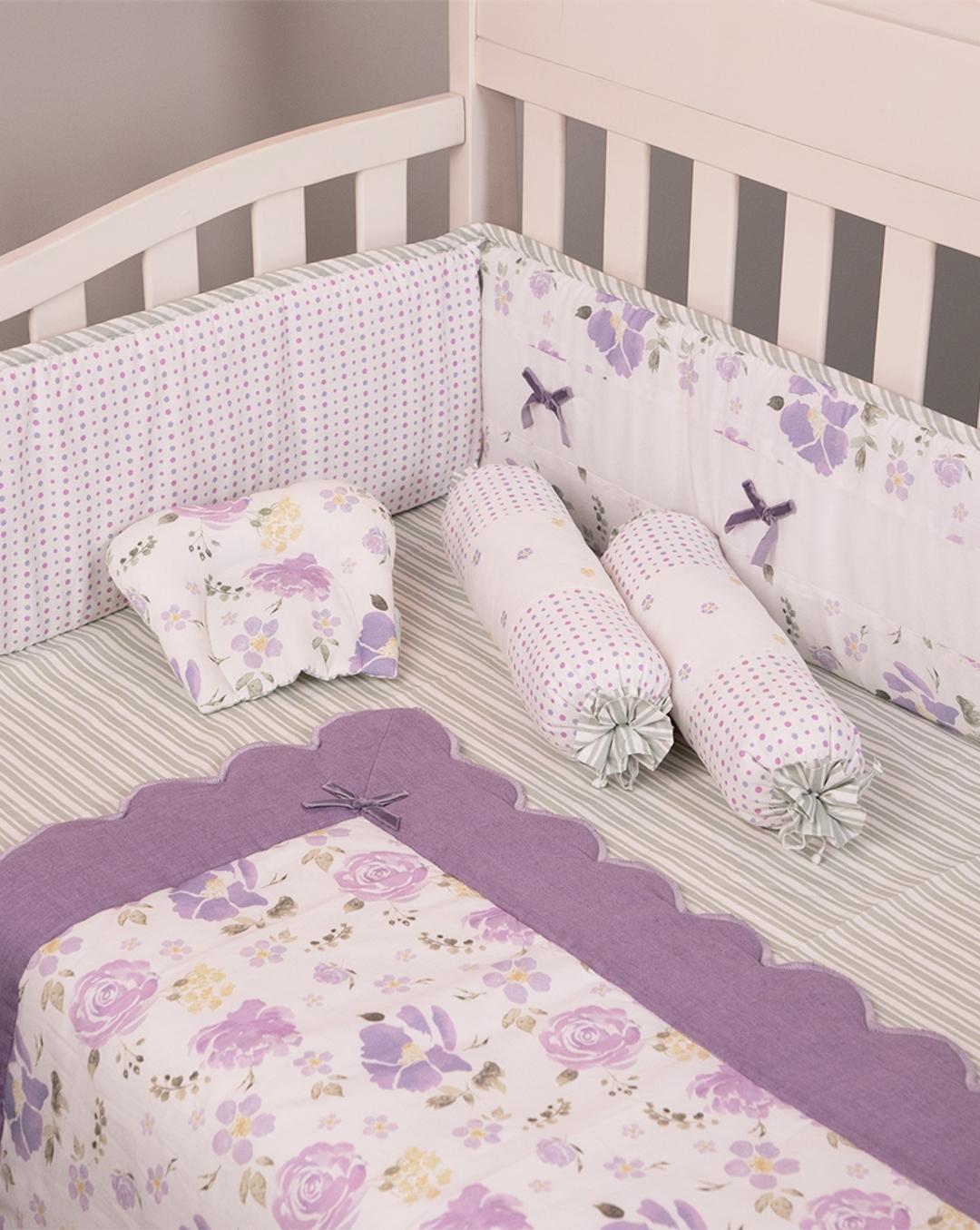 Purple cot bedding best sale