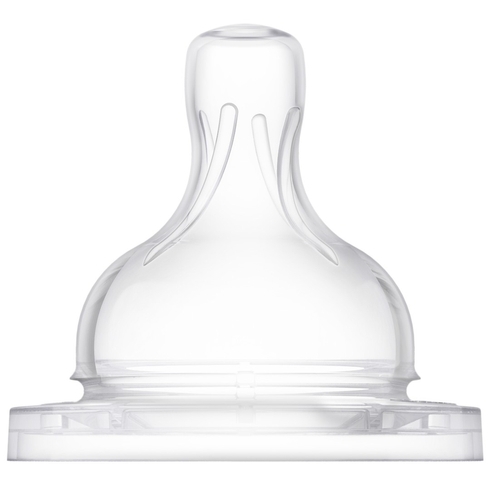 Avent newborn 1 hole classic silicone teats translucent pack of 2