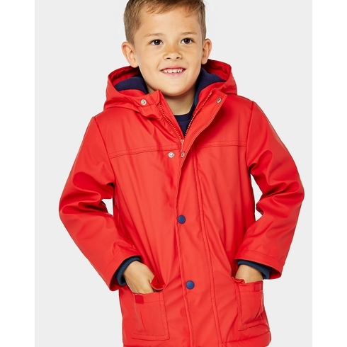 Boys Full Sleeves Jacket Hooded-Red