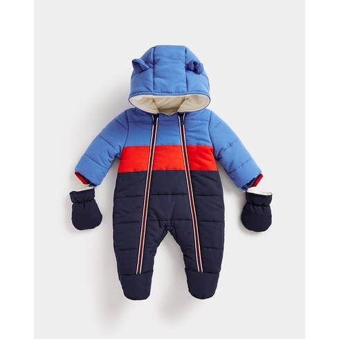 Boys Full Sleeves Snowsuit -Multicolor