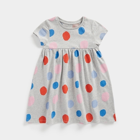 Mothercare Girls Short Sleeves Casual Dress - Grey