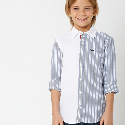 Boys Len Jr Stripe In Shirt  