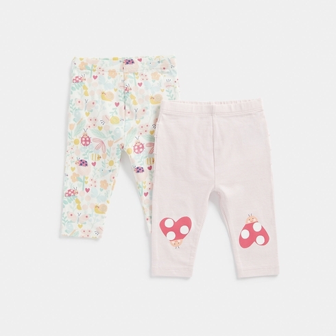 Girls Joggers -Pack Of 2-Multicolor